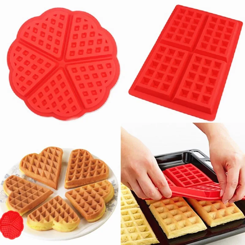 1 предмет Новинка Блинница DIY силиконовая для вафель пресс форм с антипригарным