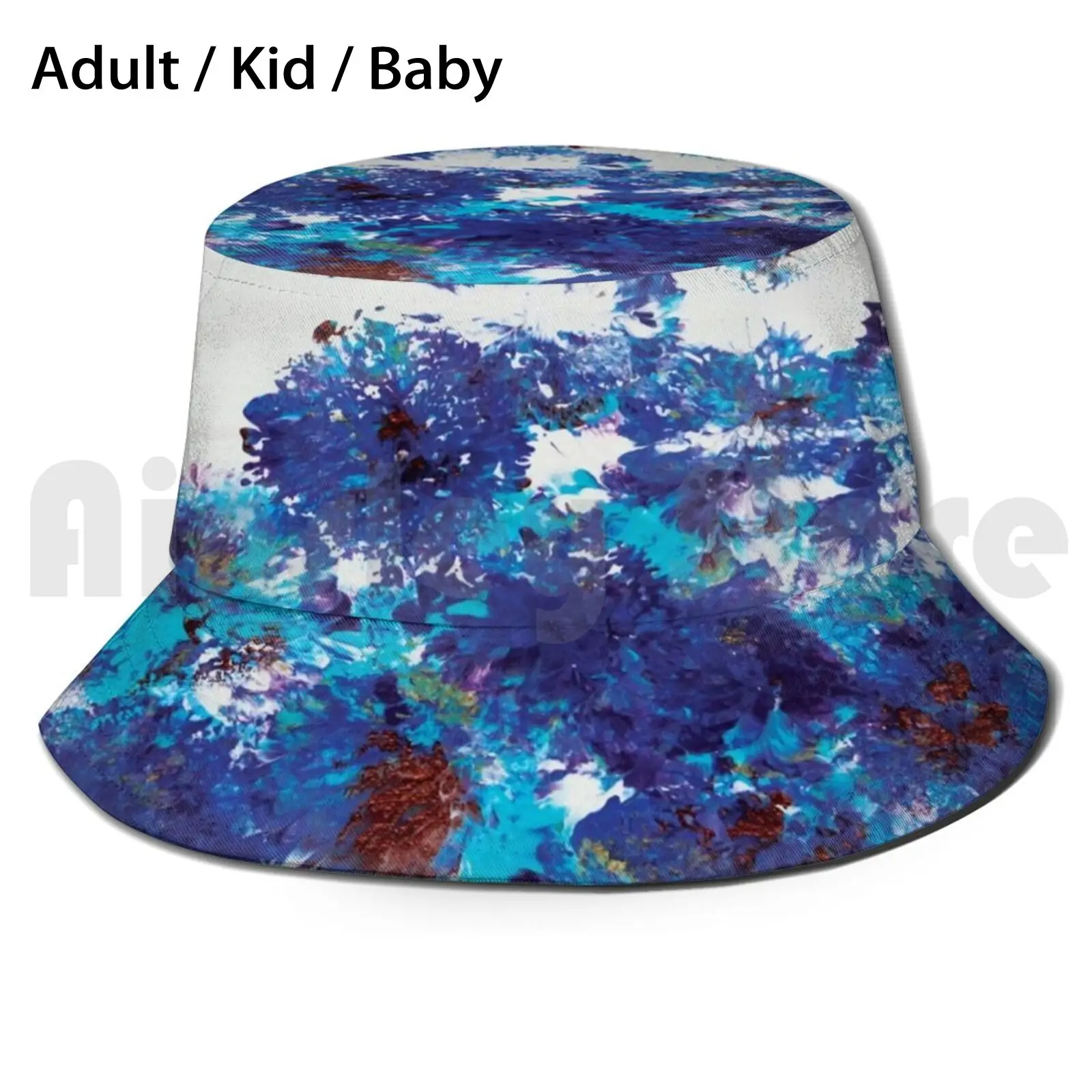 

Солнцезащитная шляпа без названия, складная УФ-защита, картина Julialyn с аблалоном, акриловая живопись, абстрактное искусство