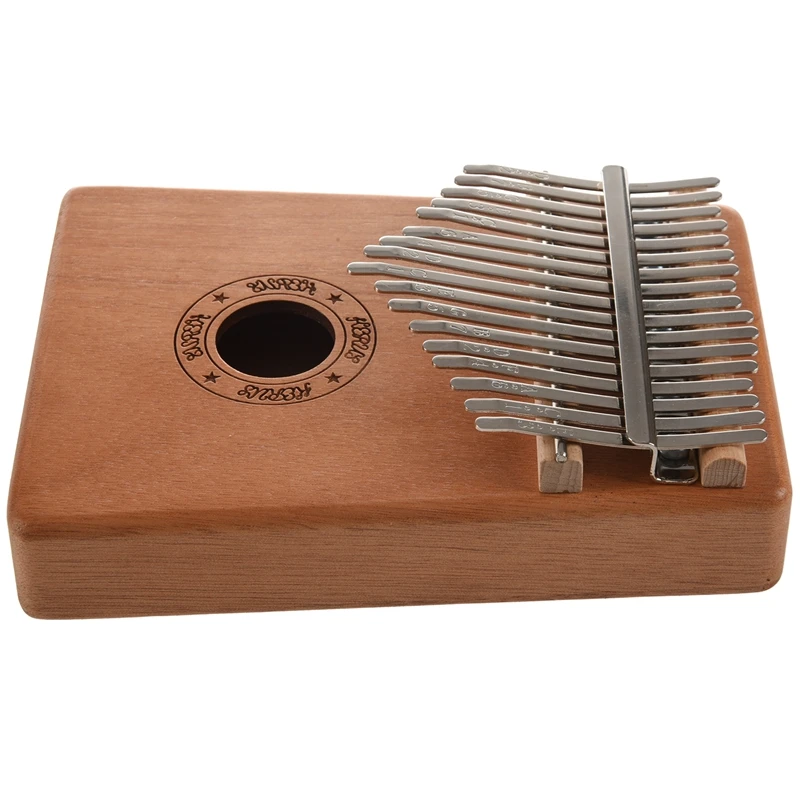 

Kalimba Thumb Piano 17 Keys Mahogany Wooden Finger Percussion for Music Lover Beginners Children