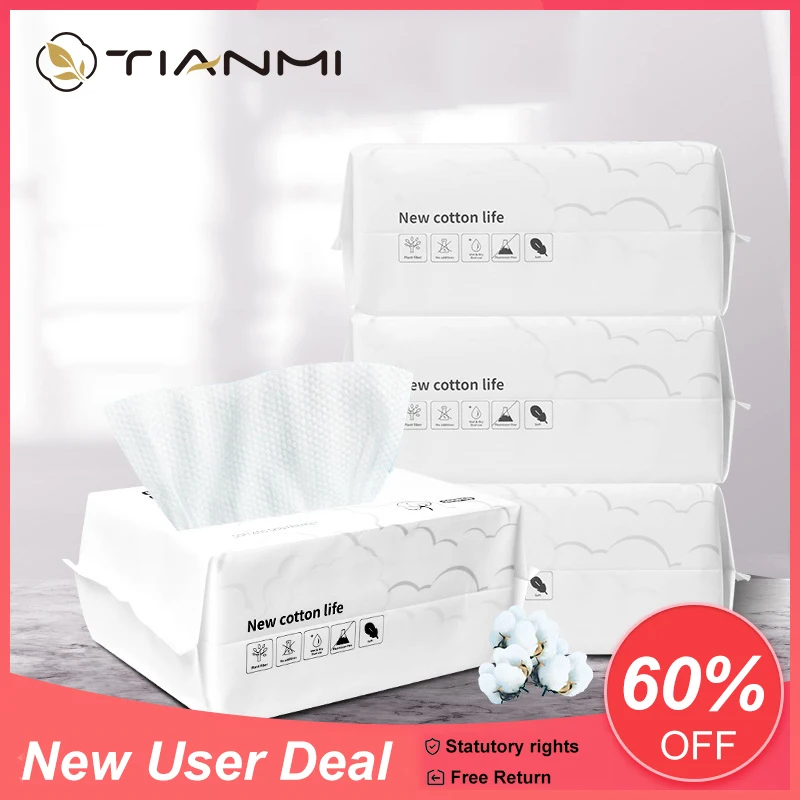 

Disposable Cotton Soft Face Cloth Clean Face Towel Travel Paper Towel 100 Pieces Remove Makeup Cotton Reusable Cotton Pads