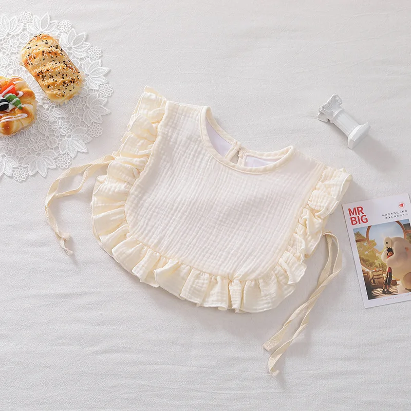 Baberos de gasa de muselina de algod&oacute;n para beb&eacute;s, toalla triangular ajustable para reci&eacute;n nacidos, Saliva, babero para ni&ntilde;os peque&ntilde;os, bufanda de tela para eructar, regalo para Baby Shower-3