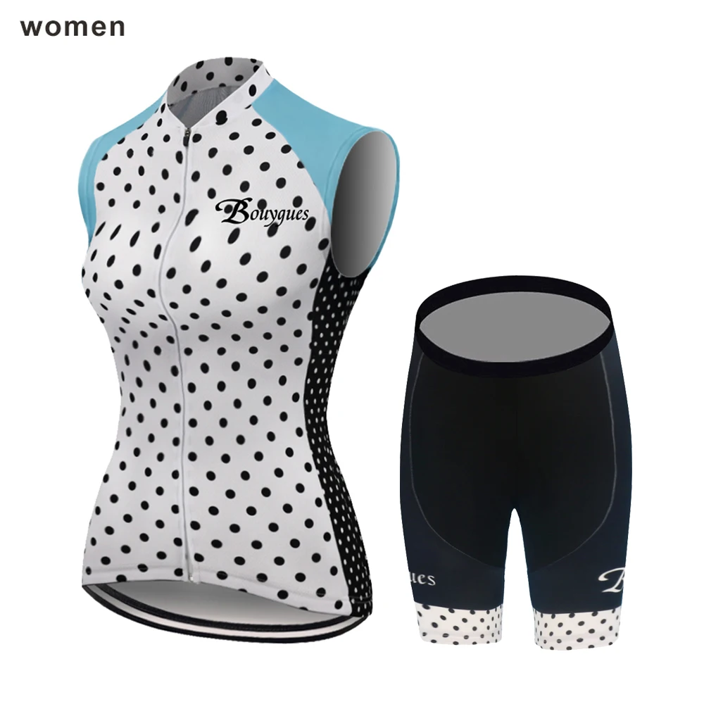 Женский дышащий комплект одежды для езды на велосипеде синий