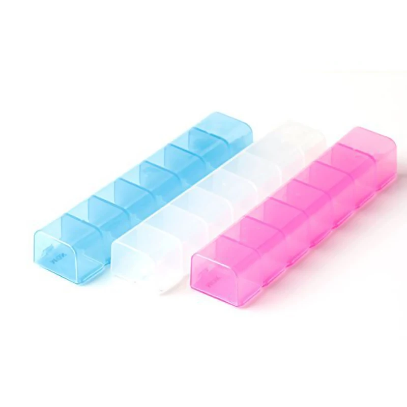 7 Days Transparent Pill Box Weekly Travel Tablet Medicine Holder Dispenser Organizer Drug Container Independent Case |