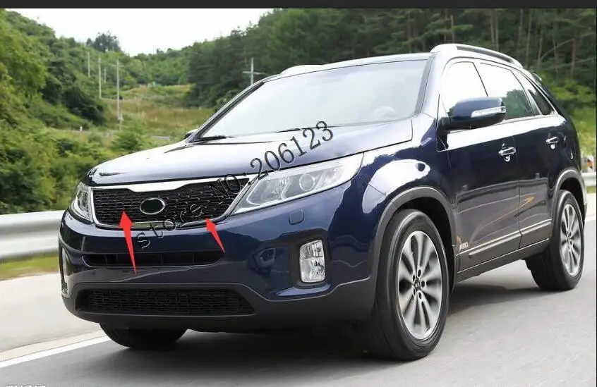 Решетка для передней решетки из нержавеющей стали kia Sorento 2013 2014|Хромирование| |