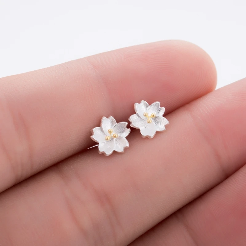 

Модные серьги Shuangshuo из стерлингового серебра 925 пробы, элегантные серьги-гвоздики в виде цветка, Изящные Ювелирные украшения, серьги, свадеб...