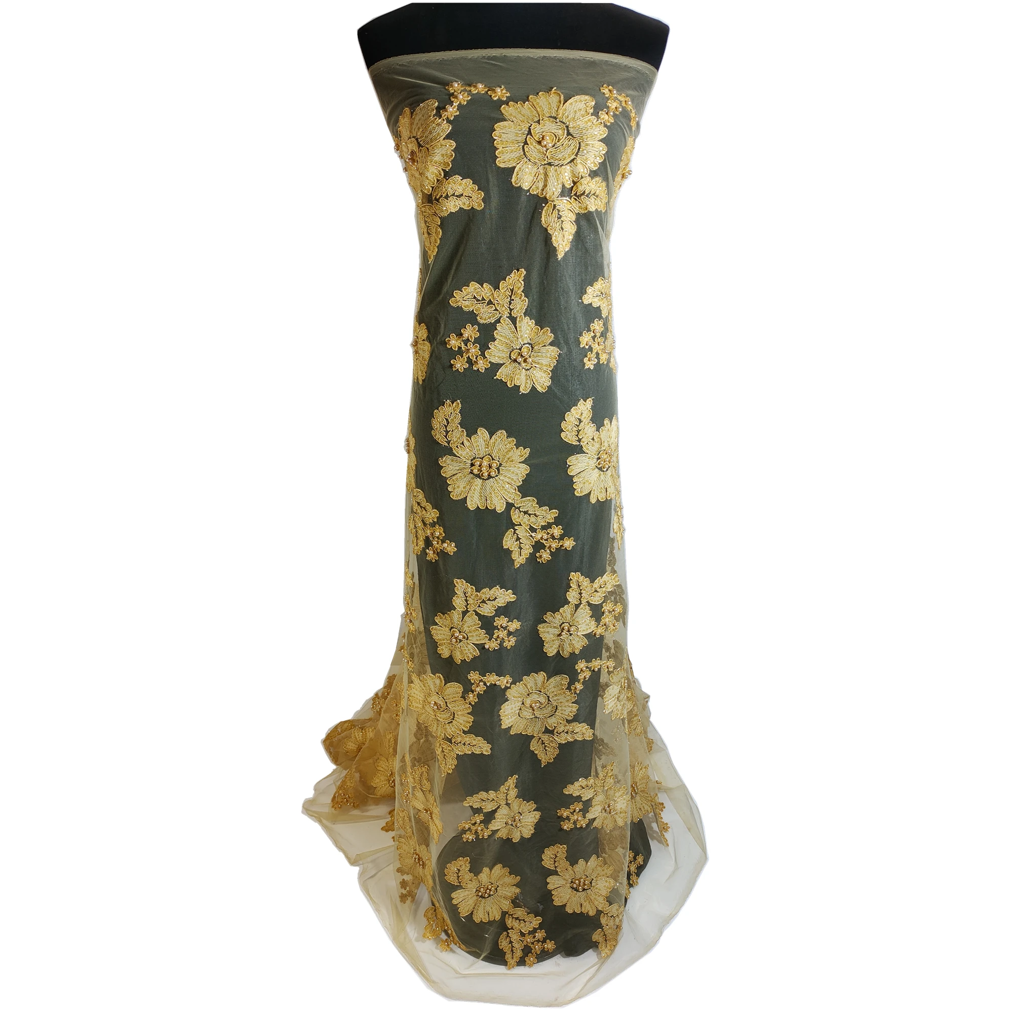 Тюль кружева золотые блёстки чистый белый бисером Fushia жемчуг стразы красные