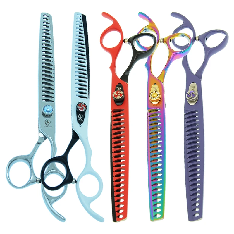 

22 Teeth 8.0 Inch Professional Pets Dog Grooming Scissors Pet Thinning Tijeras Japan 440c Pet Thinning Shears for Groomer B0059A