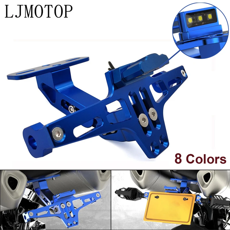 Крепление заднего номерного знака мотоцикла CNC с держателем LED для Yamaha FZR400 XJ6 DIVERSION