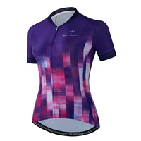keyiyuan women purple mosaic clothing bicycle jersey maillot cyclisme camisa mtb roupa de ciclista feminina
