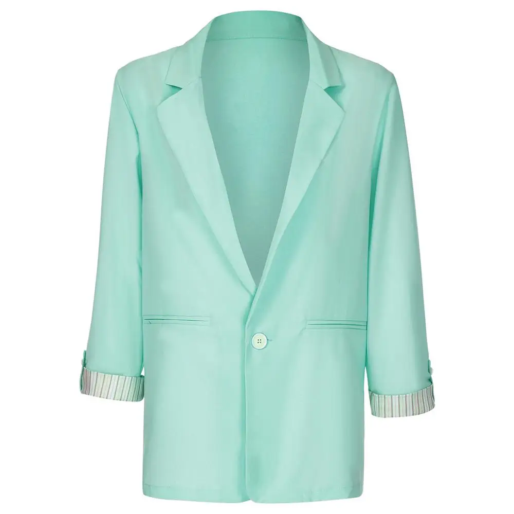 Женский блейзер повседневный офисный с длинным рукавом и пуговицами Осень зима