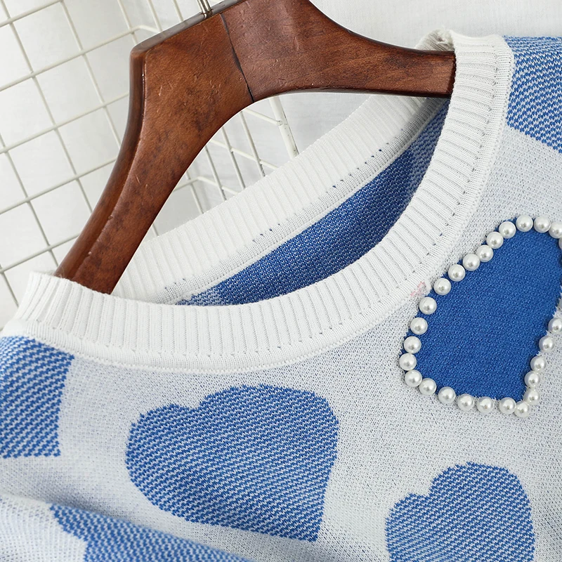 Женский вязаный комплект из двух предметов повседневный свободный джемпер с