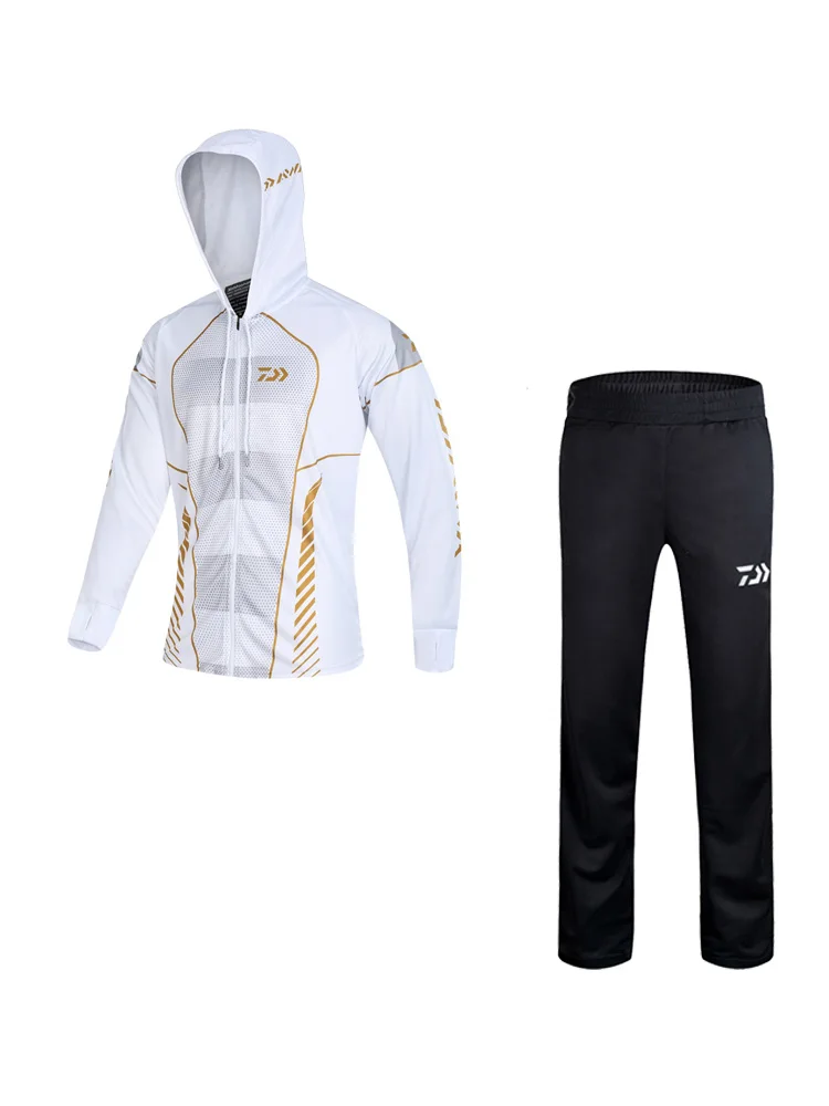 

2020 New Clothing Long Sleeve Quick Dry Fishing Clothing Anti-uv Sunscreen Fishing Vests Camisas Fishing Clothes + Trousers