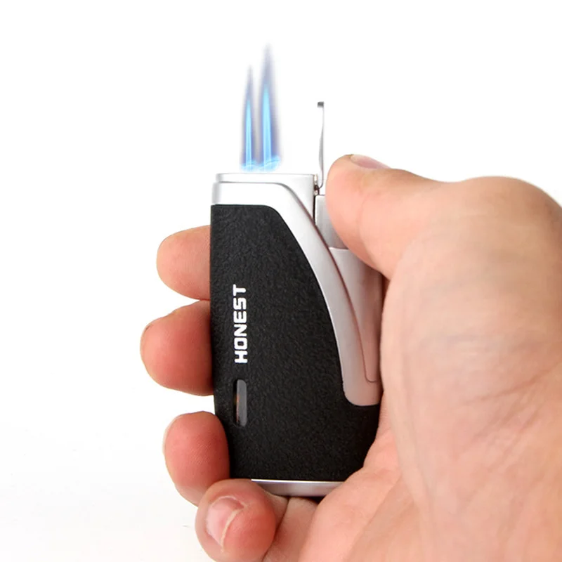 Ветрозащитная зажигалка с двойным фонариком многоразовая надувная Зажигалка