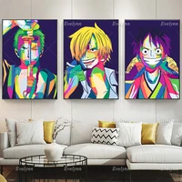 japan classic anime one piece poster luffy painting home bedroom decor cuadros modern living room decor canvas wall art prints