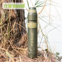 miniwell l600 survival portable water filter equipment taken on outdoor trip