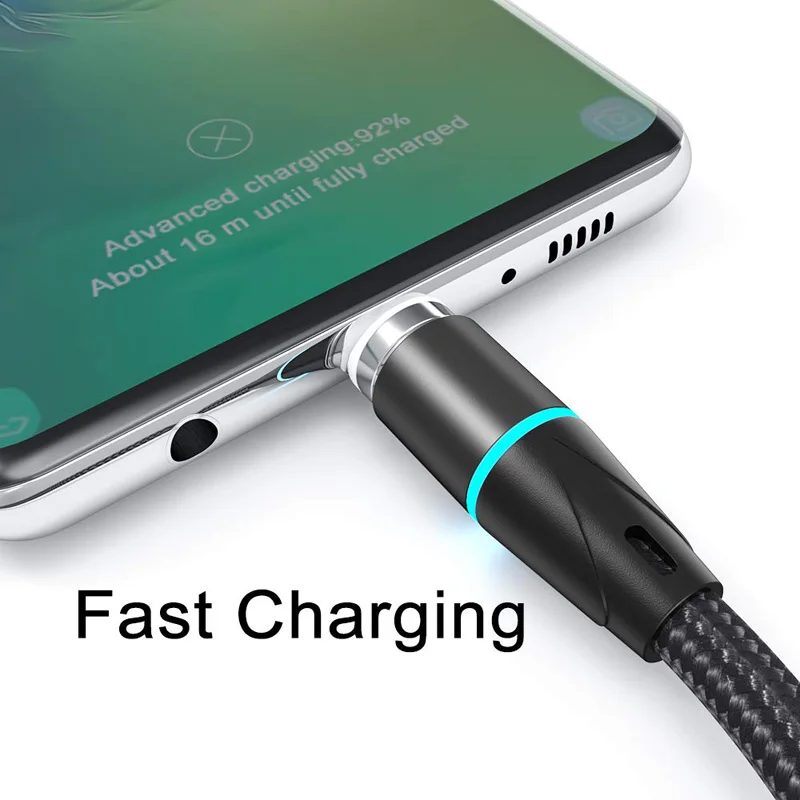 CANDYEIC 1 м USB C магнитные кабели для зарядки зарядное устройство Шнур для передачи данных зарядный провод для huawei P30 Pro Xiaomi Redmi Note6 pro телефонные кабели