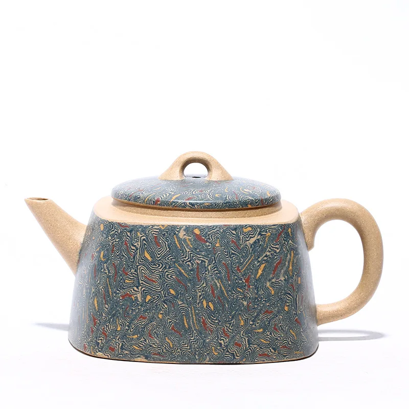 

Yixing Zisha teapot famous craftsman's Handmade raw ore mud and clay Sifang Qingyi teapot and tea set gift goods