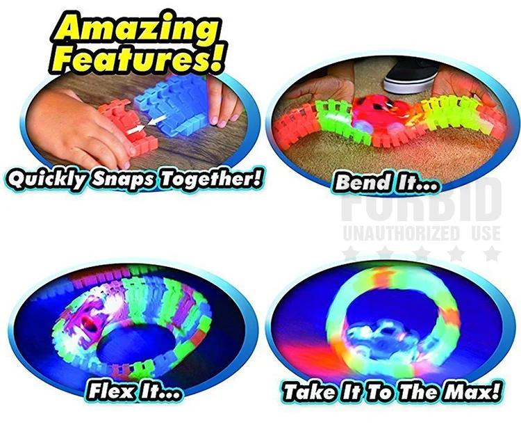 Волшебные треки светящаяся гоночная дорожка Гибкая сборка автомобиля игрушка