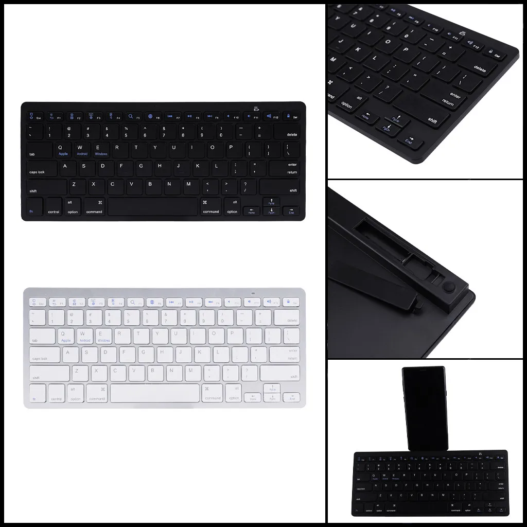 Bluetooth клавиатура Тонкий Портативный Беспроводной мини Bluetooth3.0 Поддержка Android для