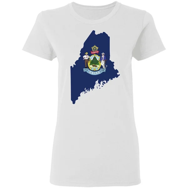 

Maine State Flag Ladies' T-Shirt