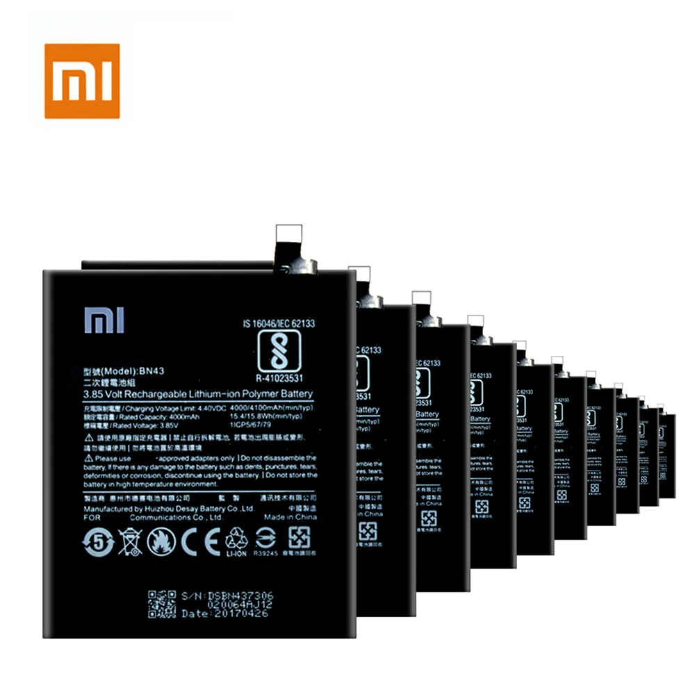 Оригинальный аккумулятор Xiao Mi BN43 для Xiaomi Redmi Note 4X 10 шт. глобальная версия Snapdragon 625