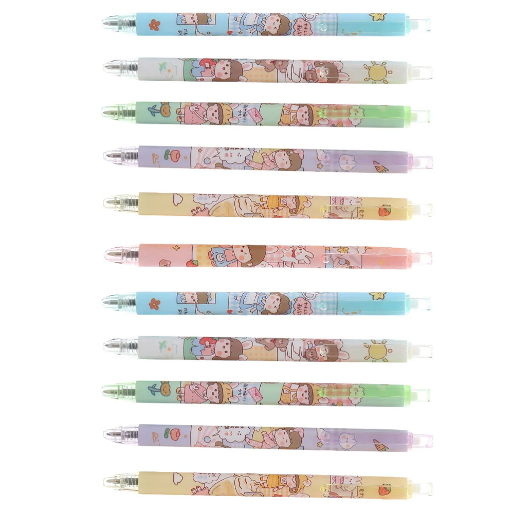 

11pcs Pen Click Type Ballpoint Signature Pen Adorable Ink Pens (Mixed Style)