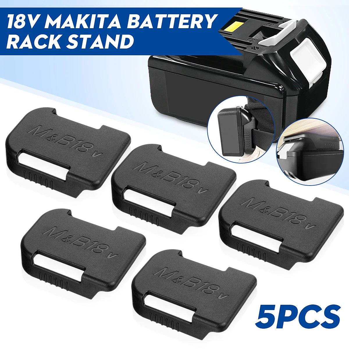 5x18V Батарейный держатель для хранения Слоты полка стойки Makita BL1860B BL1850B BL1860 BL1850| |