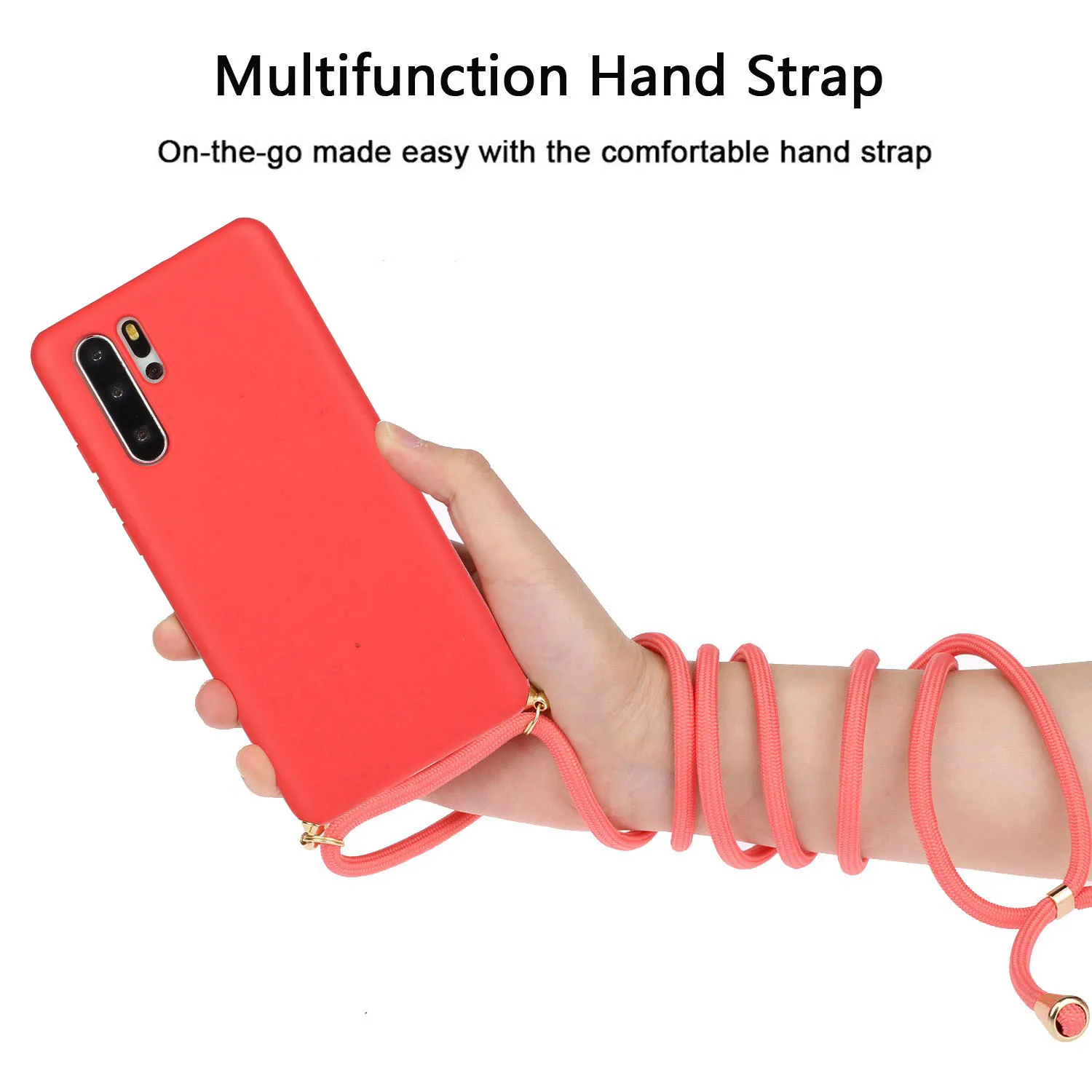 Роскошный чехол из пшеничной соломы для телефона Huawei P30 Pro Lite с ремешком мягкий