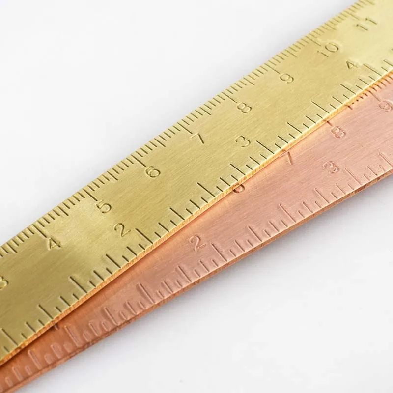 Meetee 1 шт. 15 см медная линейка ручной латунный инструмент для рукоделия Пряжка DIY