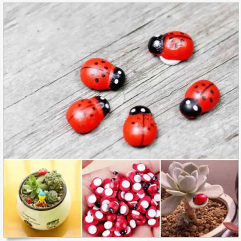

10pcs little Ladybug DIY Miniature Garden Decor Miniature Micro Landscape Home Ornaments