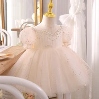 girl kids dress for new year 2022 princess dresses babys first birthday childrens high end foreign style party skirt