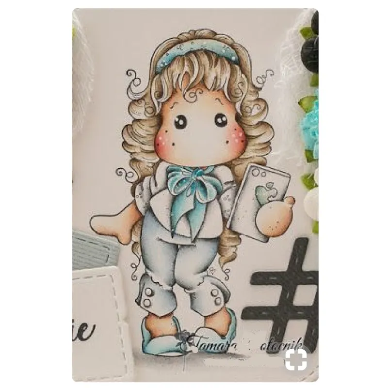 

Girl Transparent Clear stamp and cutting dies DIY Silicone Seals Scrapbooking /Card Making/Photo Album Decoration