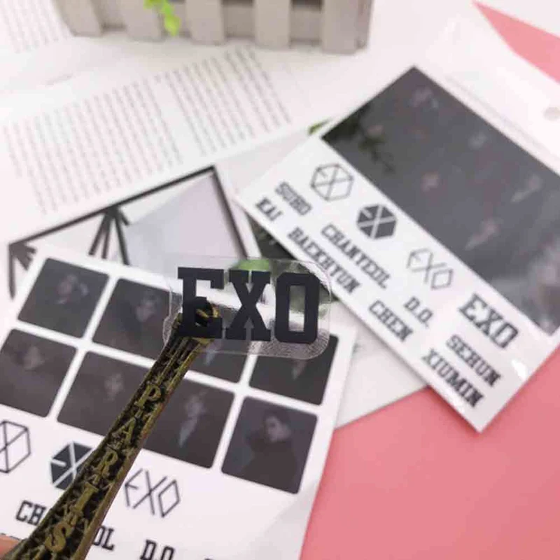 KPOP EXO PLANET #5 Five Tour концерт CHANYEOL D.O. Прозрачные наклейки BAEKHYUN SEHUN LAY SUHO XIUMIN клейкие