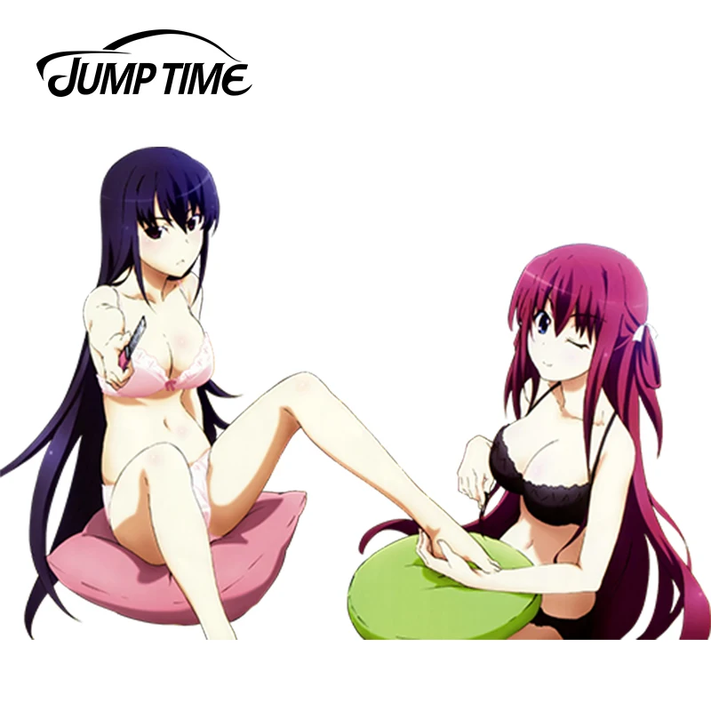 Автомобильная наклейка JumpTime 13 см x 9 см, популярная девушка, сакаки, Юмико, СУУ, Аман, аниме, окошко, заднее ветровое стекло, стикер для стайлинга автомобиля s