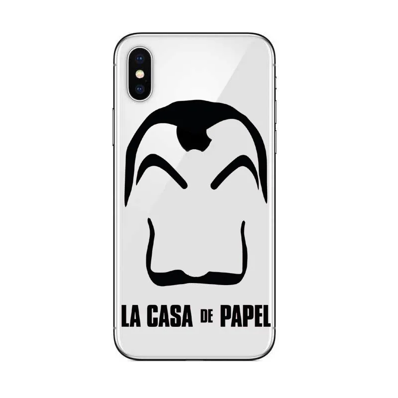 TPU Для iPhone X Fundas для iPhone 5 5S SE 6 6S 7 8 Plus ТВ серии деньги Heist дом бумажная упаковка крутая мультяшная задняя крышка - Цвет: TPU