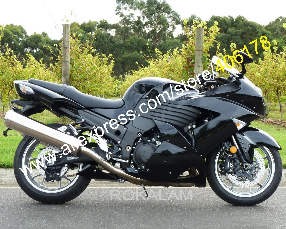 

Черный комплект обтекателей для Kawasaki Ninja ZX14R ZX14R 06-11 ZX-14R 2006-2011 комплект обтекателей для кузова мотоцикла (литьё под давлением)