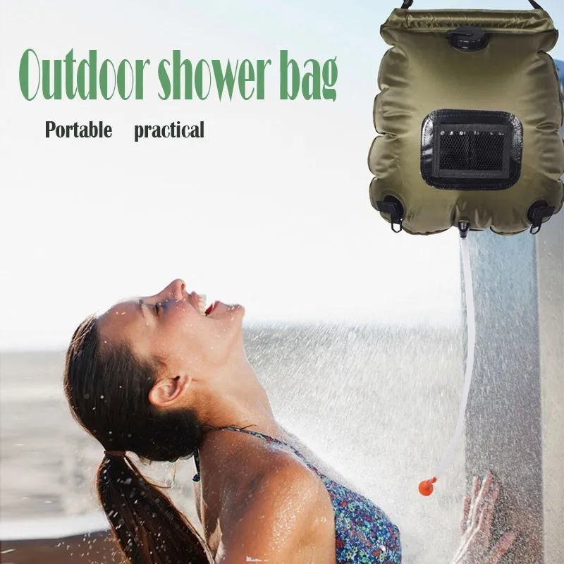 20л ПВХ Портативный Открытый Кемпинг Душ Пешие прогулки гидратация воды мешок