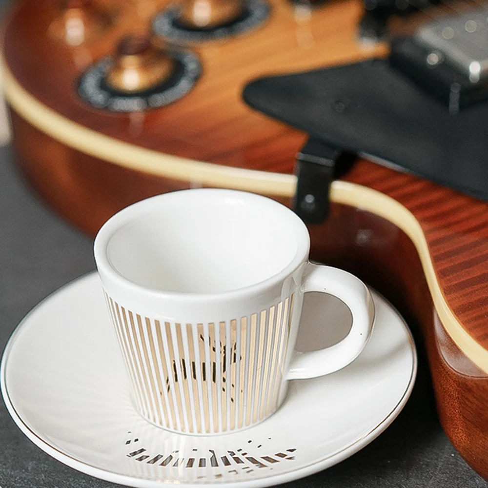 Creative Leopard Anamorphic Cup Mirror Dynamic Reflection Zebra Ceramic Mug Luycho Coffee Tea Set With Coaster 90ml/225ml | Дом и сад