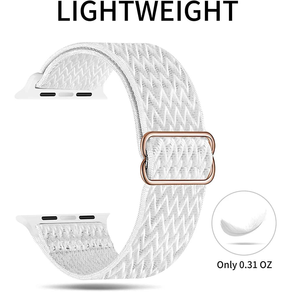 Ремешок нейлоновый для Apple Watch Band 44 мм 42 регулируемый спортивный браслет Iwatch 1 2 3 4 5