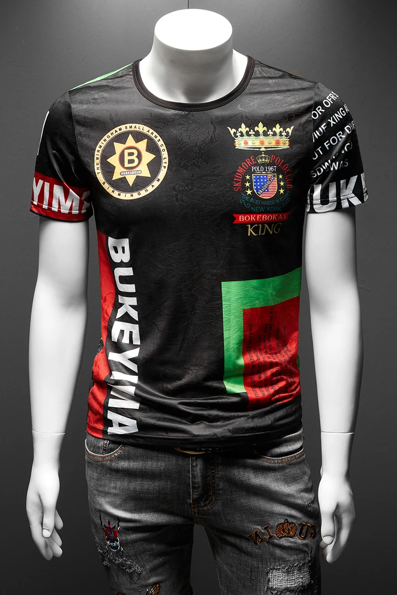 

Men's Short-sleeved T-shirt Summer 2021 New High-quality Streetwear Casual Slim Breathable Fashion Men's Clothing Top T-shirt