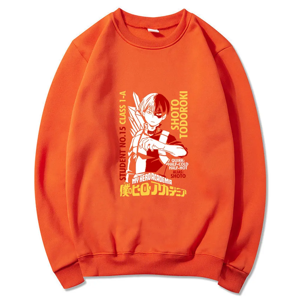 

2021 My Hero Academia Men Fashion Spring Sweatshirt Pullover Boku No Hero Japan Anime Unisex Sweatshirts Male Tracksuit Men Tops
