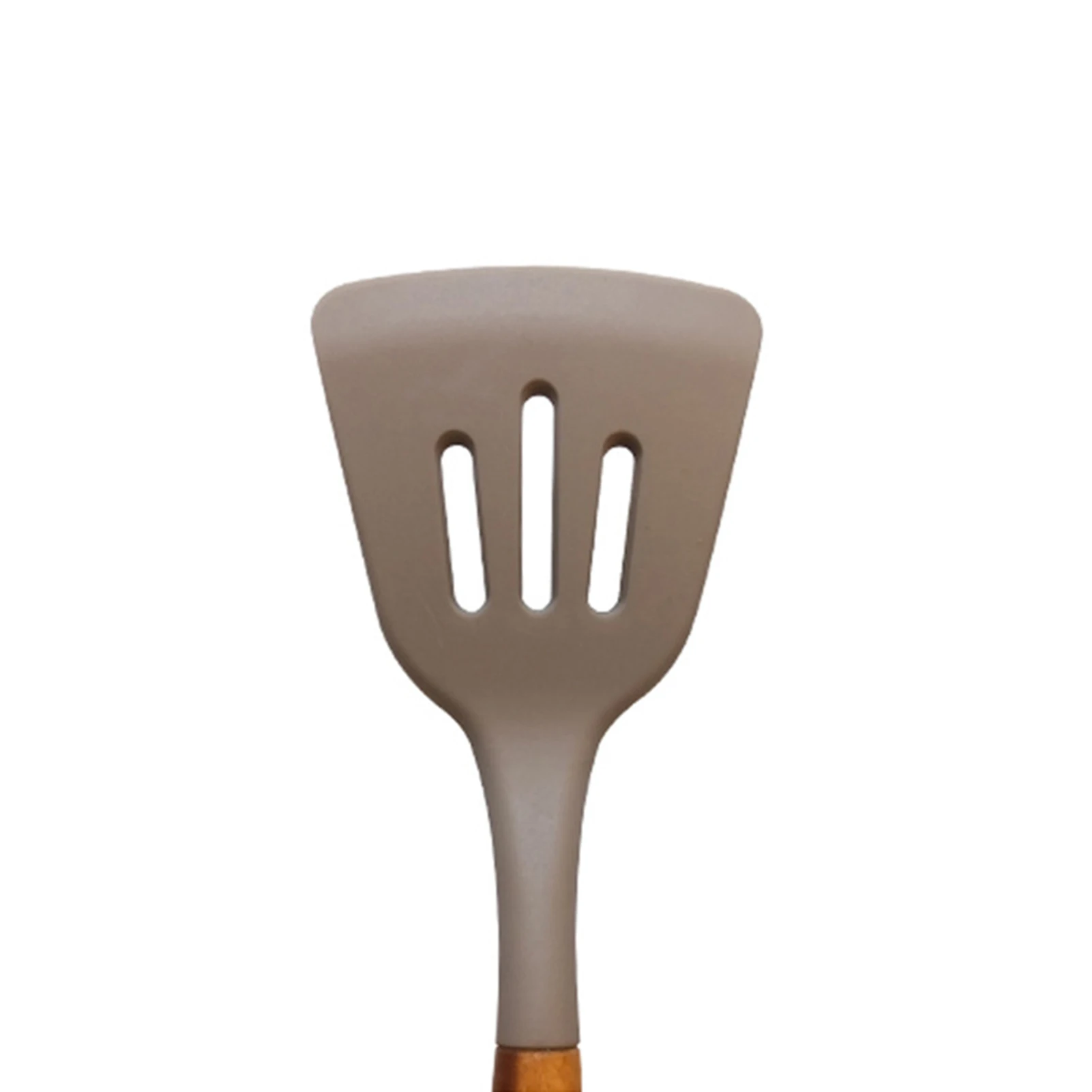 

Silicone Kitchenware Set Cooking Spatula Spoon Acacia Wooden Handle Cookware Spatula High Temperature Resistance FBS889