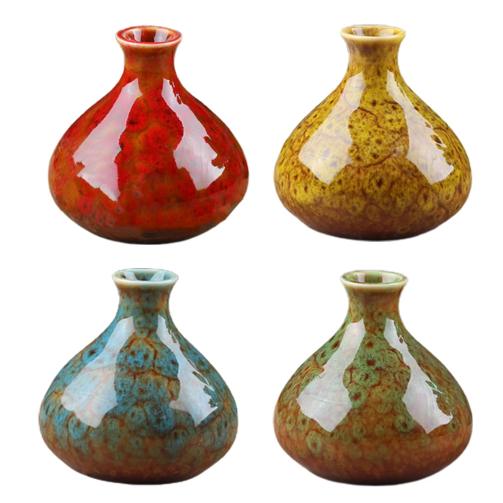 Цветочные горшки красные желтые голубые вазы украшение для гостиной домашняя