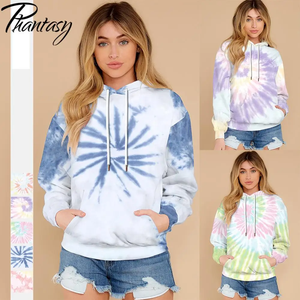 

Женский теплый пуловер Phantasy, зимний свитшот с длинным рукавом и принтом, уличная одежда с капюшоном