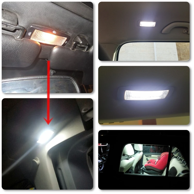 

Led Rear Reading Map Dome Light Ceiling Lamp 3B0947291 B For VW Golf Passat Beetle Tiguan Caddy For Skoda Fabia Superb Seat Leon