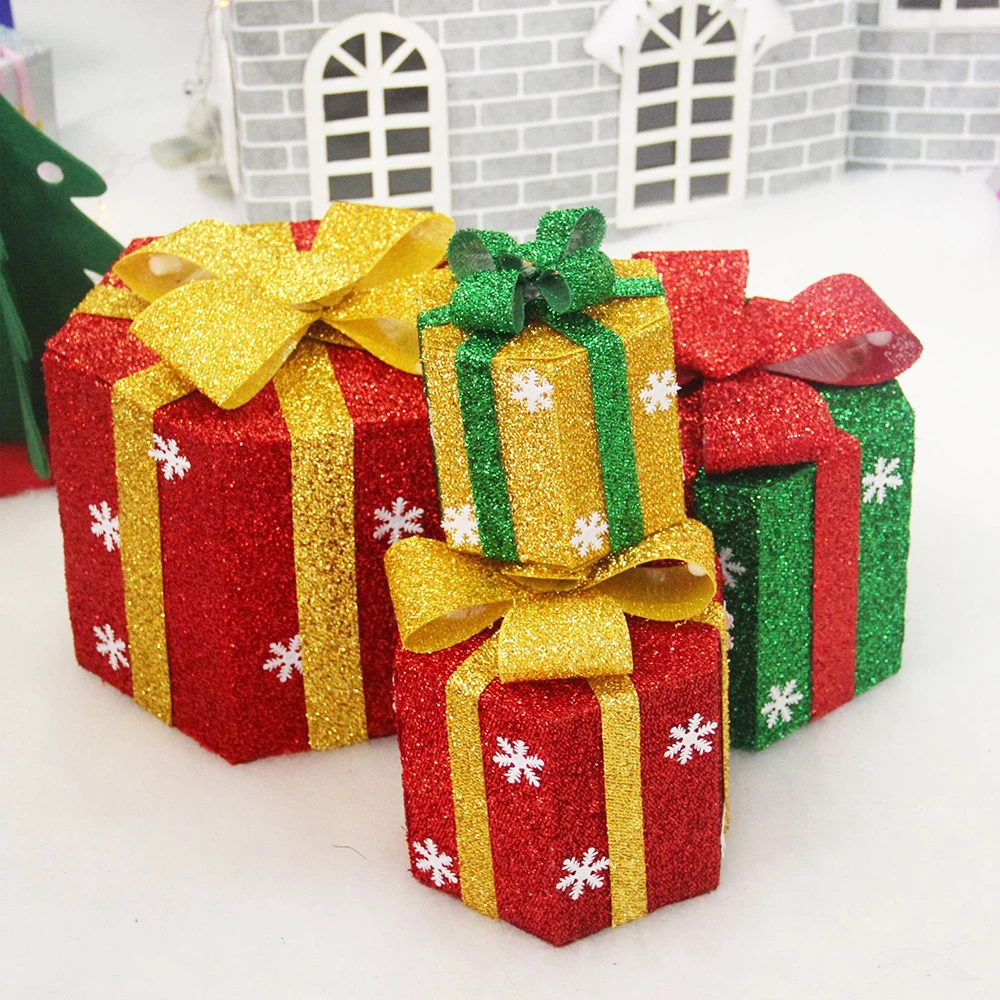 Рождественская Подарочная коробка из бумаги Дед Мороз украшение для печенья