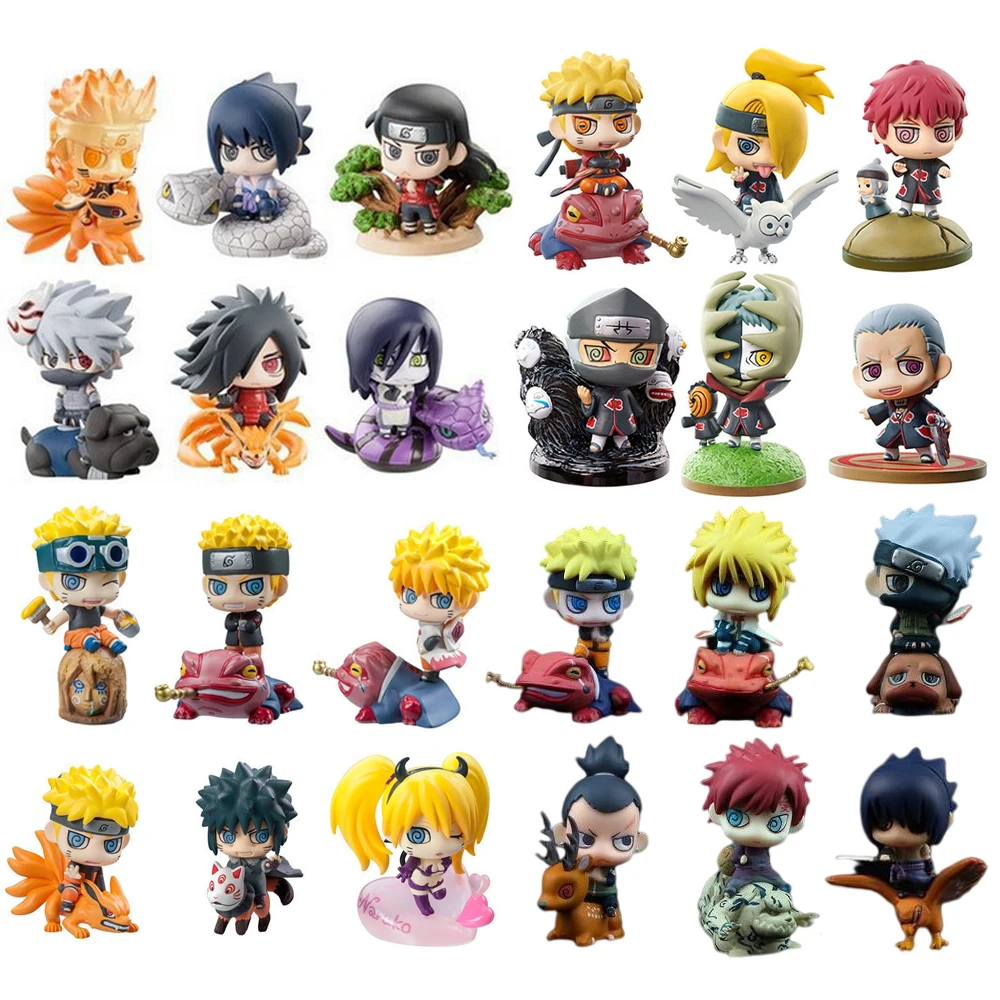 

6pcs Anime Naruto Shippuden Akatsuki Hokage Sasuke Itachi Kakashi Q Version PVC Action Figure Toys Dolls For Kid Gift Free Ship