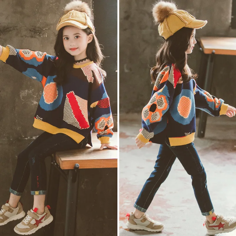 

Fashion Girls Clothes Set Teen Girls Tracksuit Autumn 2019 winter Long Sleeve 2pcs Children Suits Little Girl Sets8 10 12 years