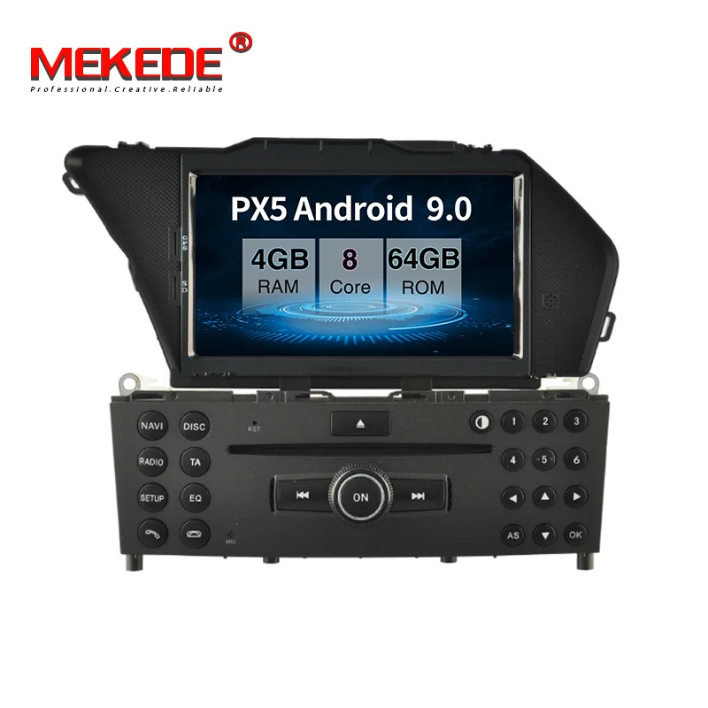 Автомобильный мультимедийный плеер PX5 android 9 0 4 Гб + 64 ГБ навигация GPS DVD для Mercedes BENZ