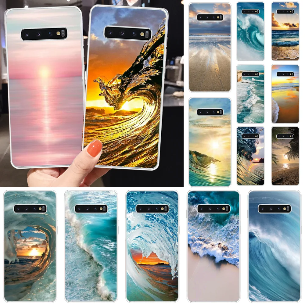 Viviana Sun Beach Sea Water Ocean Waves DIY окрашенный чехол для телефона Samsung S10 Plus S9 S8 S8plus S7 S6 Чехлы